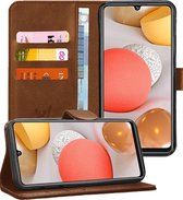 Hoesje geschikt voor Samsung Galaxy A42 - Book Case Leer Pasjeshouder Bruin
