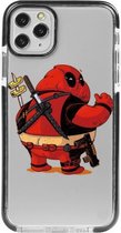 Hoesjes Atelier Zwart Frame Transparant Impact Case Dikke Deadpool voor IPhone 11Pro met ScreenProtector