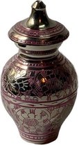 Mini urn Brass "Indian graphic"