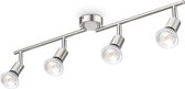 B.K.Licht - Plafonnier - lampe de plafond - spot de plafond -  pivotants & orientables - lampe de salon - salle à manger - GU10 - 4 spots - IP20