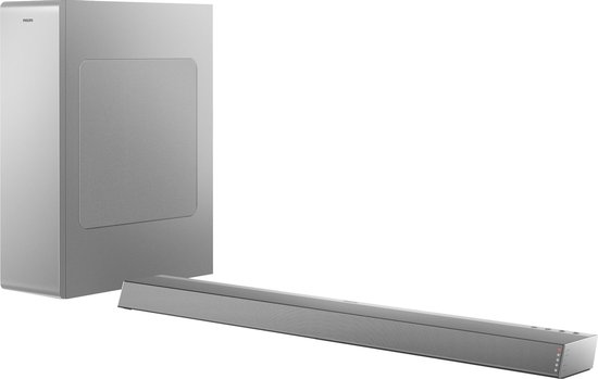 Philips TAB6405 – Soundbar met Draadloze Subwoofer – Grijs