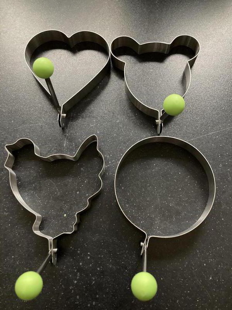Ei of pannenkoekringen set van 4