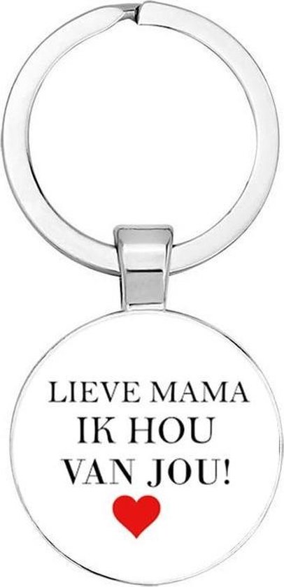 Akyol - Lieve mama ik hou van jou Sleutelhanger - Mama/Moeder - mama - Leuke kado voor je moeder om te geven - 2,5 x 2,5 CM