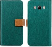 iMoshion Luxe Canvas Booktype Samsung Galaxy J5 (2016) hoesje - Groen