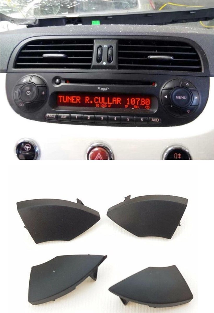 Boutons Radio Bouton Couvercle Capuchon Capot Capot Fiat 500 Lecteur CD Mp3  Aux... | bol.com