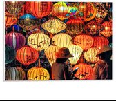Forex - Verschillende Lampionnen - 40x30cm Foto op Forex