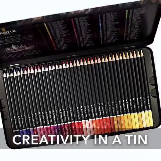 Castle Arts - Set de 120 avec couleur par numéro - Crayons de couleur pour  adultes /
