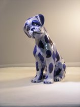 Hond, 100 % handgeschilderd Delfts blauw