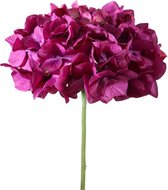 Viv! Home Luxuries Hortensia - zijden bloem - paars roze - 48cm - topkwaliteit
