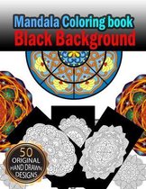 MANDALA Coloring Book Black Background