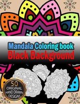 MANDALA Coloring Book Black Background