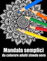 Mandala semplici da colorare adulti sfondo nero