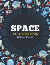 Space Coloring Book Boys Ages 4-8