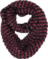 Loop Sjaal RITA - Donkerrood / Multicolor - Dames - Acryl / Polyester - Ronde sjaal