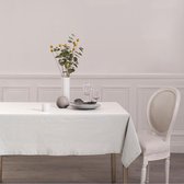 Tafelkleed van katoen rechthoekig 240 x 140 cm - wit - Eettafel tafellakens