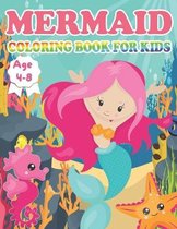 Mermaid coloring book for kids Age 4-8