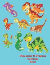 Dinosaurs And Dragons Coloring Book