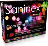 Saninex - condooms - 144 stuks - condooms met glijmiddel - heat beach