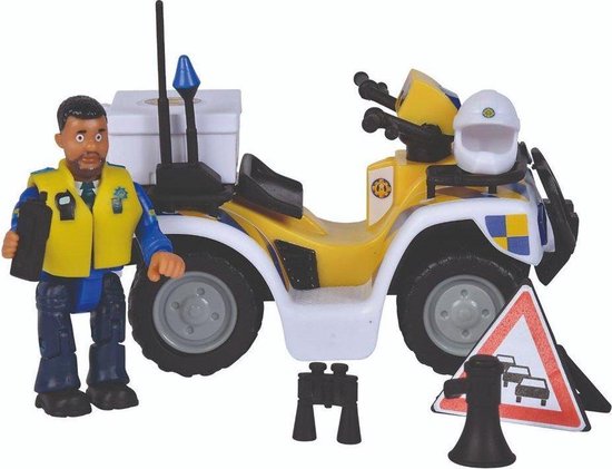 Brandweerman Sam Politie quad inclusief figuur - Speelgoedvoertuig - vanaf 3 jaar