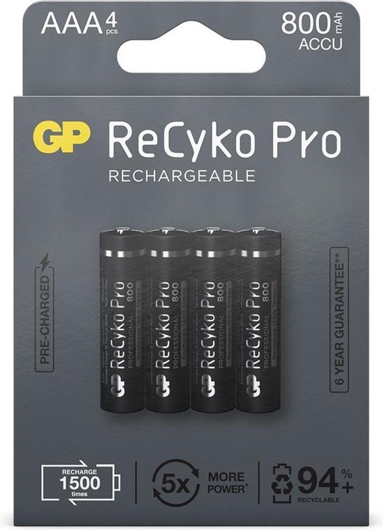 in het midden van niets bagage Lichaam GP AAA ReCyko+ Oplaadbare Batterijen | bol.com