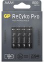 Piles rechargeables GP AAA ReCyko +