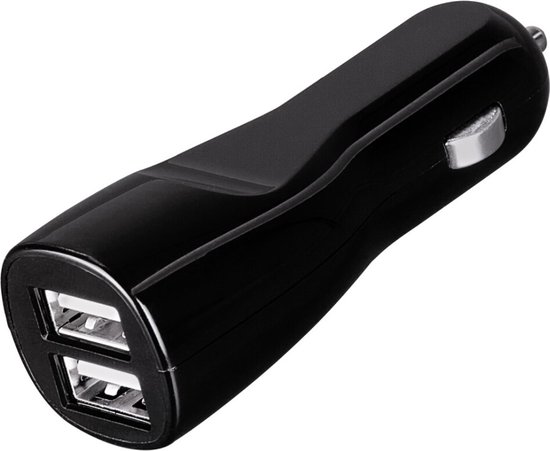 Hama Autodetect Dual-USB Autolader 4.8A Zwart