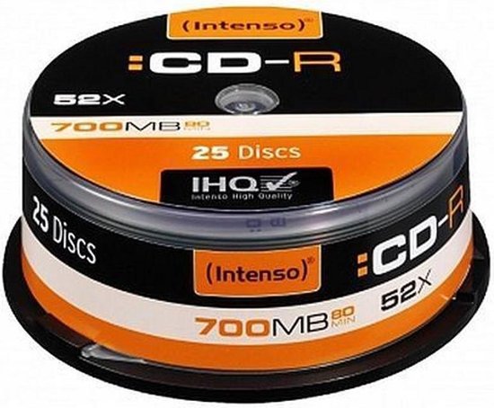 Intenso 1001124 CD-R 80 disc 700 MB 25 stuk(s) Spindel