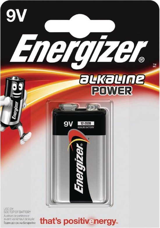 Pile ENERGIZER 9V 6LR61 - LOT de 12