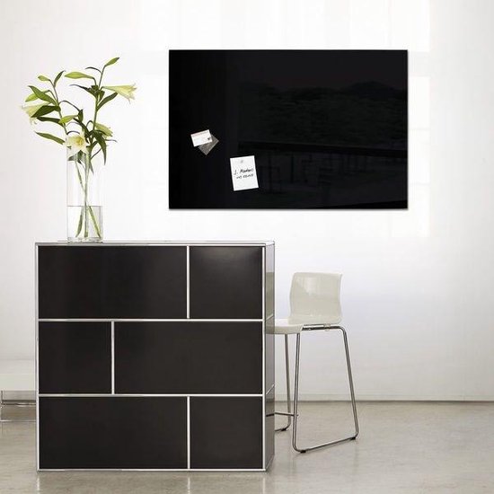 Sigel glasmagneetbord - Artverum - 60x40cm - zwart - SI-GL120 - Sigel