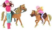 Toi-toys Horses Paard Met Veulen En Twee Poppen