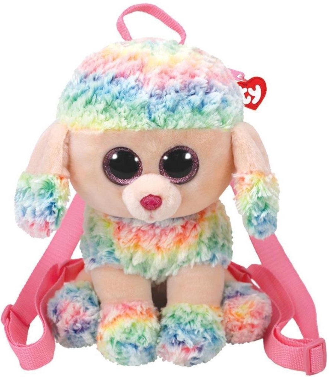 Ty Plush - Backpack - Rainbow Poodle (TY95005) - Ty