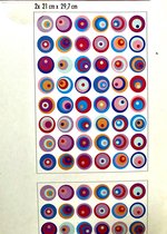 Wasmachine decoratie stickers waterproof Cirkels