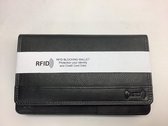 Es damesportemonnee harmonica RFID zwart 10767
