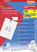 Étiquettes / étiquettes Decadry 38,1 x 21,2 mm
