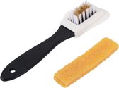 Schoenenborstel - Schoenpoets Borstel Met Rubber Gum - Uitpoetsborstel - Insmeerborstel - Sneaker Cleaner - Suede / Nubuck Schoenborstel - Schoenveger