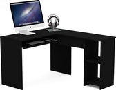 AZ-Home - Hoekbureau Simple - 140 cm - Zwart - Bureau - Computer desk