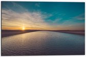 Dibond - Zonsondergang bij Nederlands Meer - 60x40cm Foto op Aluminium (Wanddecoratie van metaal)