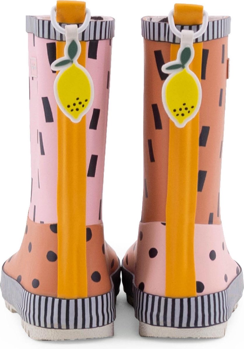 Sticky lemon - Rain boots - pink + faded orange - 26 | cadeau |  regenlaarsjes | bol.com