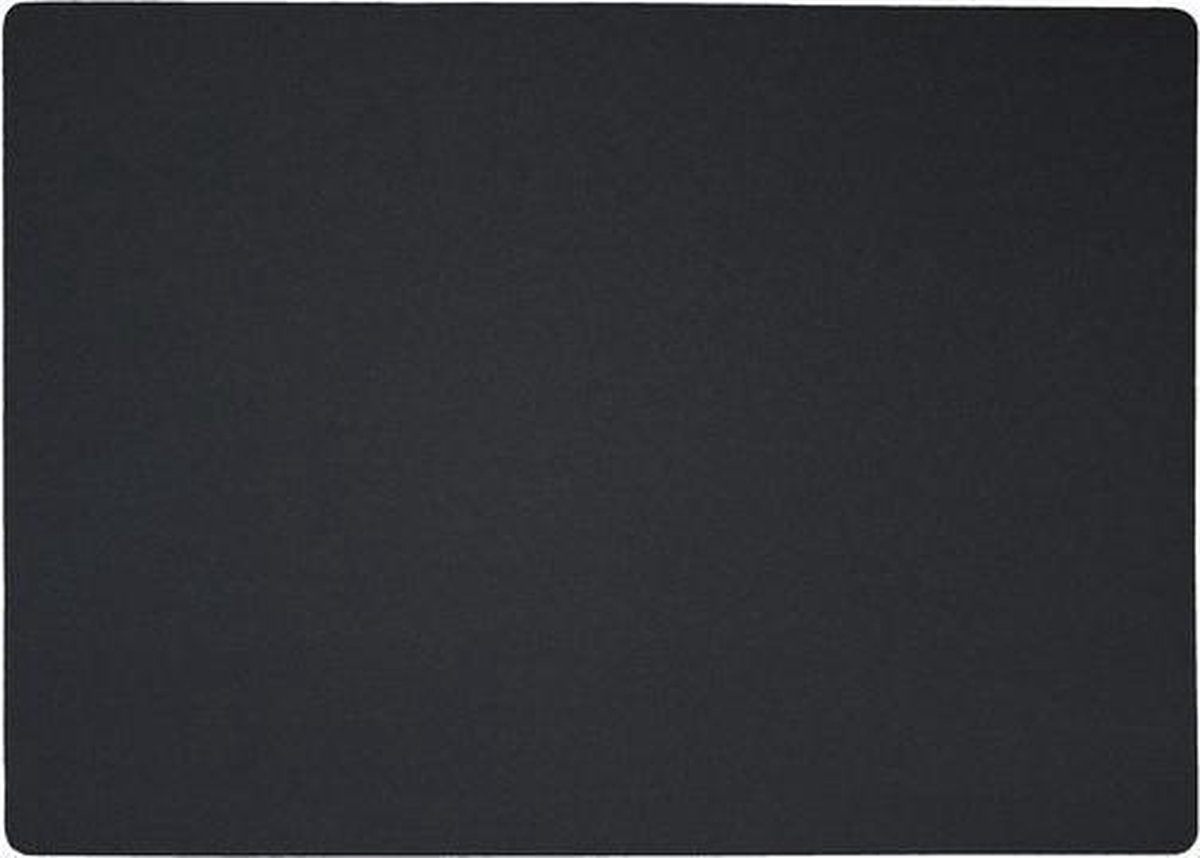 4x Placemat Uni Black - 30x43cm - onderlegger - tafeldecoratie - placemats kunststof - zwart