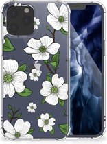 Silicone Back Case iPhone 12 Pro Max Telefoonhoesje  met doorzichtige rand Dogwood Flowers