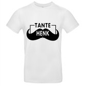 Tante Henk  Heren t-shirt | webshop | merchandise | bedrijf | grappig | cadeau | Wit