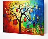 Schilderen Op Nummer Volwassenen DIY Paint By Number Compleet Hobby Pakket op Frame met Vernis - ®Arty Bee - Arty Tree 50x40cm