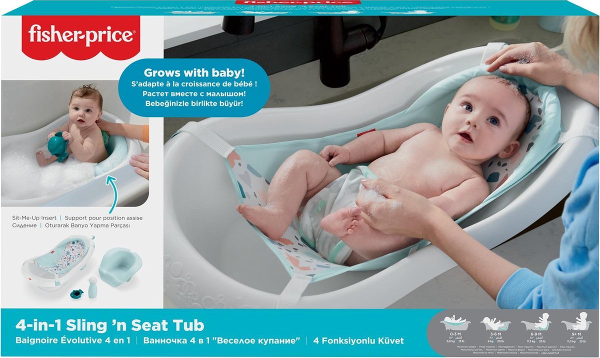 Fisher Price 4-en-1 Sling n Seat - Baignoire pour bébé et tout-petit |  bol.com