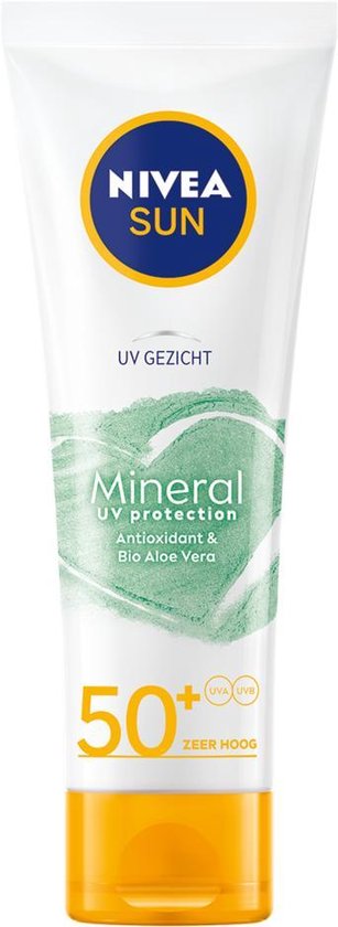 NIVEA SUN UV Face Mineral UV Protection Zonnebrand Crème Gezicht SPF 50+ -  50ML | bol.com