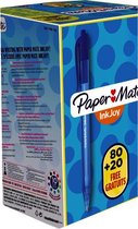 Balpen Papermate Inkjoy 100RT Medium Blauw Per 100 stuks