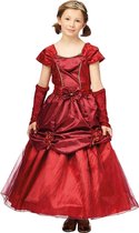 Rode  prinsessenjurk - Luxe galajurk voor kinderen - maat 104