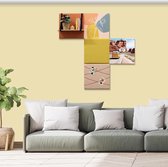 Dock Four kleurrijke wanddecoratie voor woon- & slaapkamer, extra grote combinatie 3