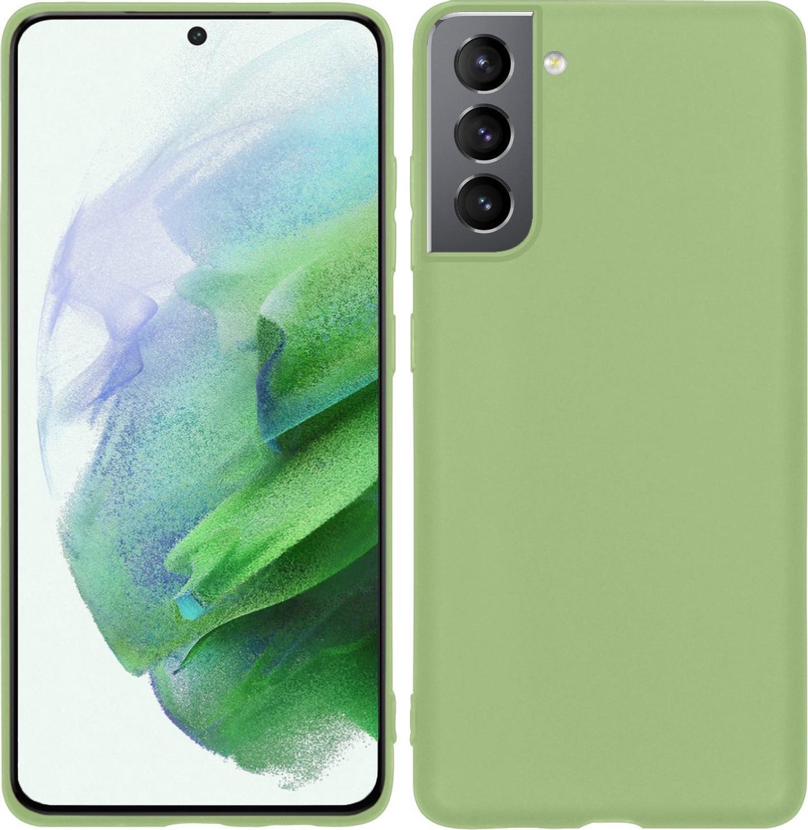 Hoesje Geschikt voor Samsung Galaxy S21 Plus - Sterk & Shockproof - Hoes Cover - Siliconen Case - Groen