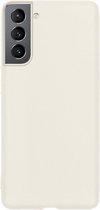 Samsung S21 Hoesje Siliconen - Samsung Galaxy S21 Hoesje Case - Samsung S21 Cover - Wit