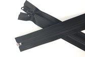 YKK rits, Deelbaar waterdicht rits zwart mat 90 cm lang